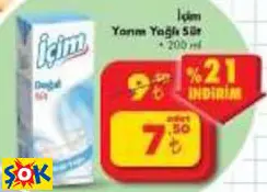 İÇİM YARIM YAĞLI SÜT İÇİM YARIM YAĞLI SÜT